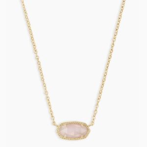 Kendra Scott Elisa Pendant Necklace In Rose Quartz